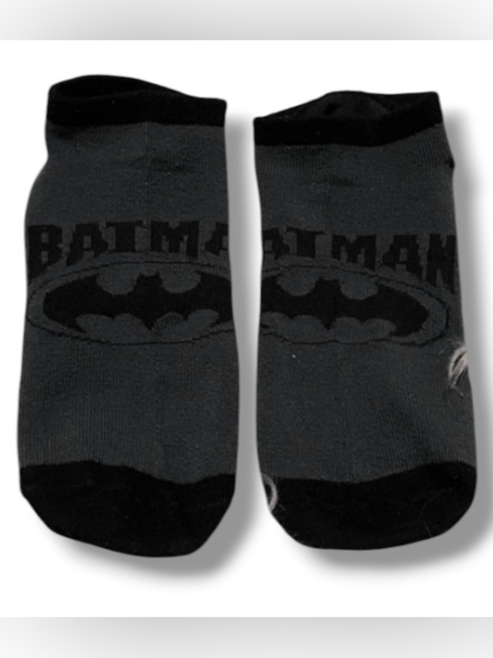 NWOT Women’s S Batman Logo Ankle Socks - Black/Grey